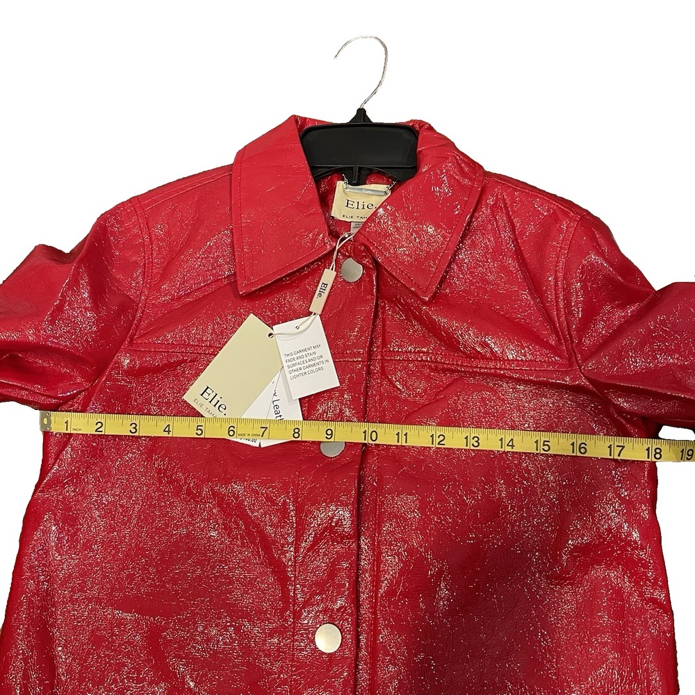 Elie Tahari Women's XS Faux Leather Lightweight Maxi Shirt Jacket Coat‎ - Picture 11 of 14